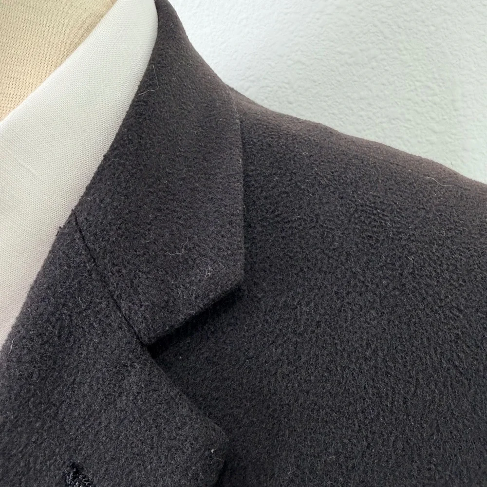 Nautica Mens Black 2 Button Blazer Sport Coat Jacket 50R Cashmere-like Fabric